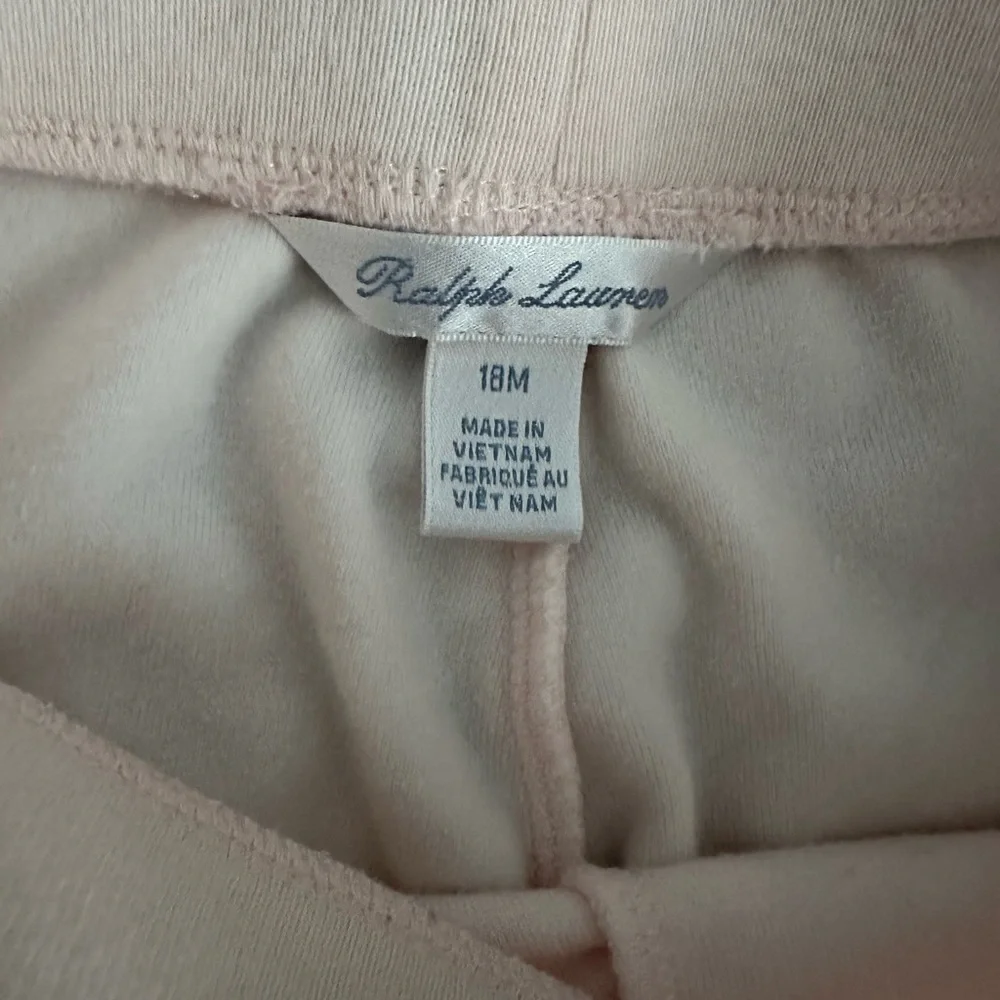 RALPH LAUREN BABY GIRL HOODIE AND JOGGER SET